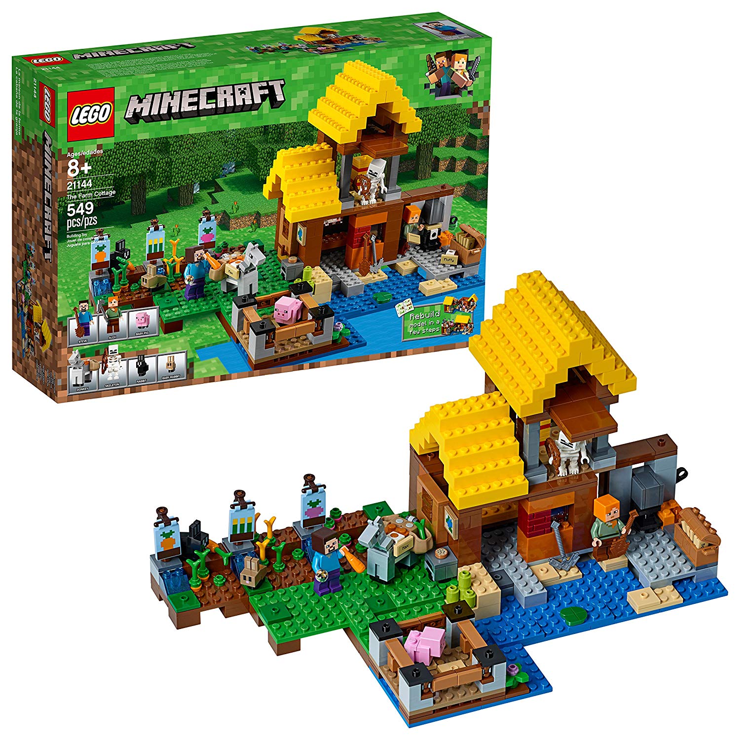 Lego Minecraft The Farm Cottage Construction Kit Pieces