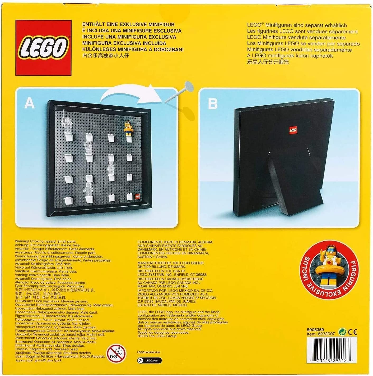 LEGO 5005359 Mini Figure Collector\'s Frame with Beach Party King Exclusive Mini Figure