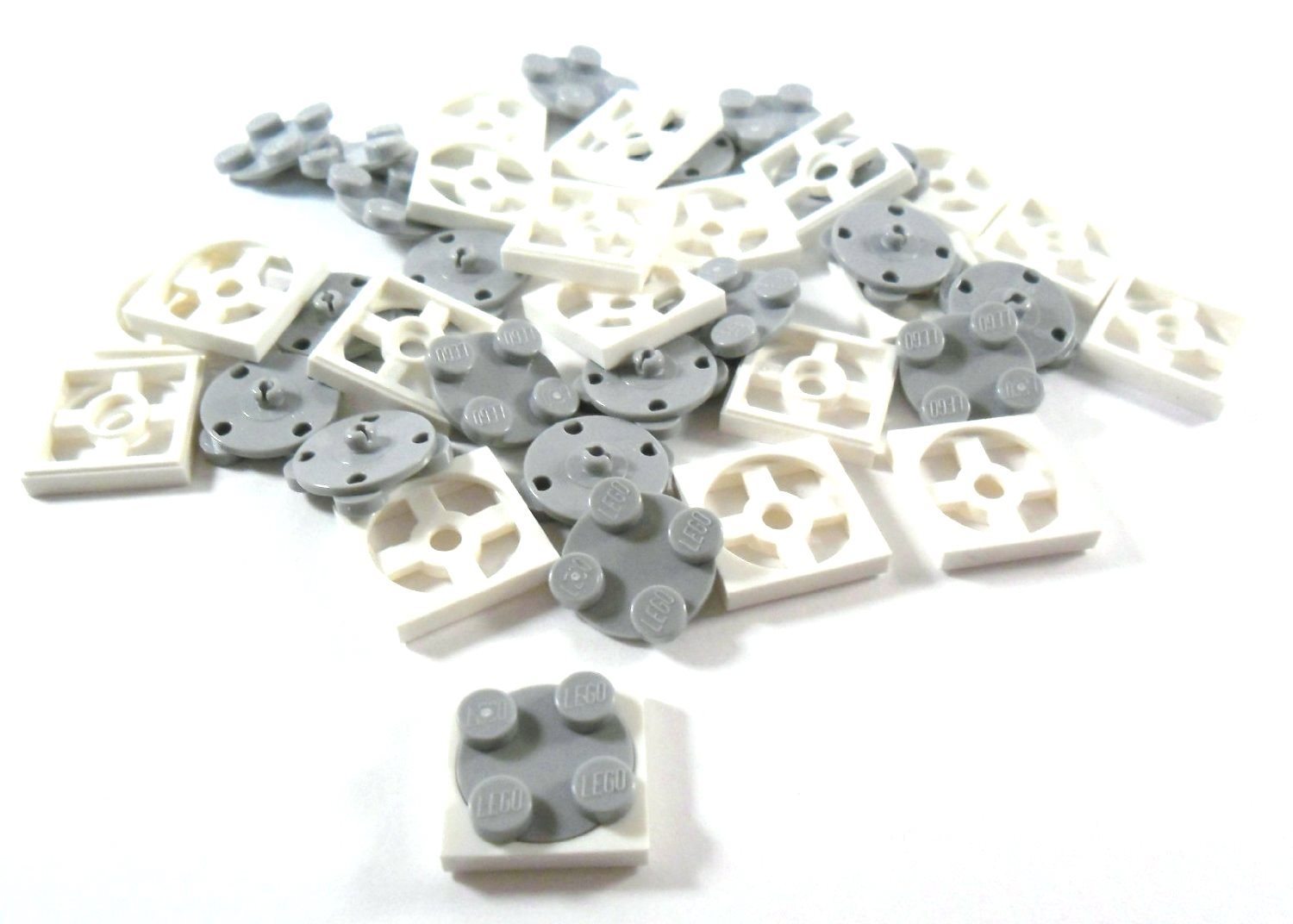 Lego City Rotary Turntable With X Feet White Grey