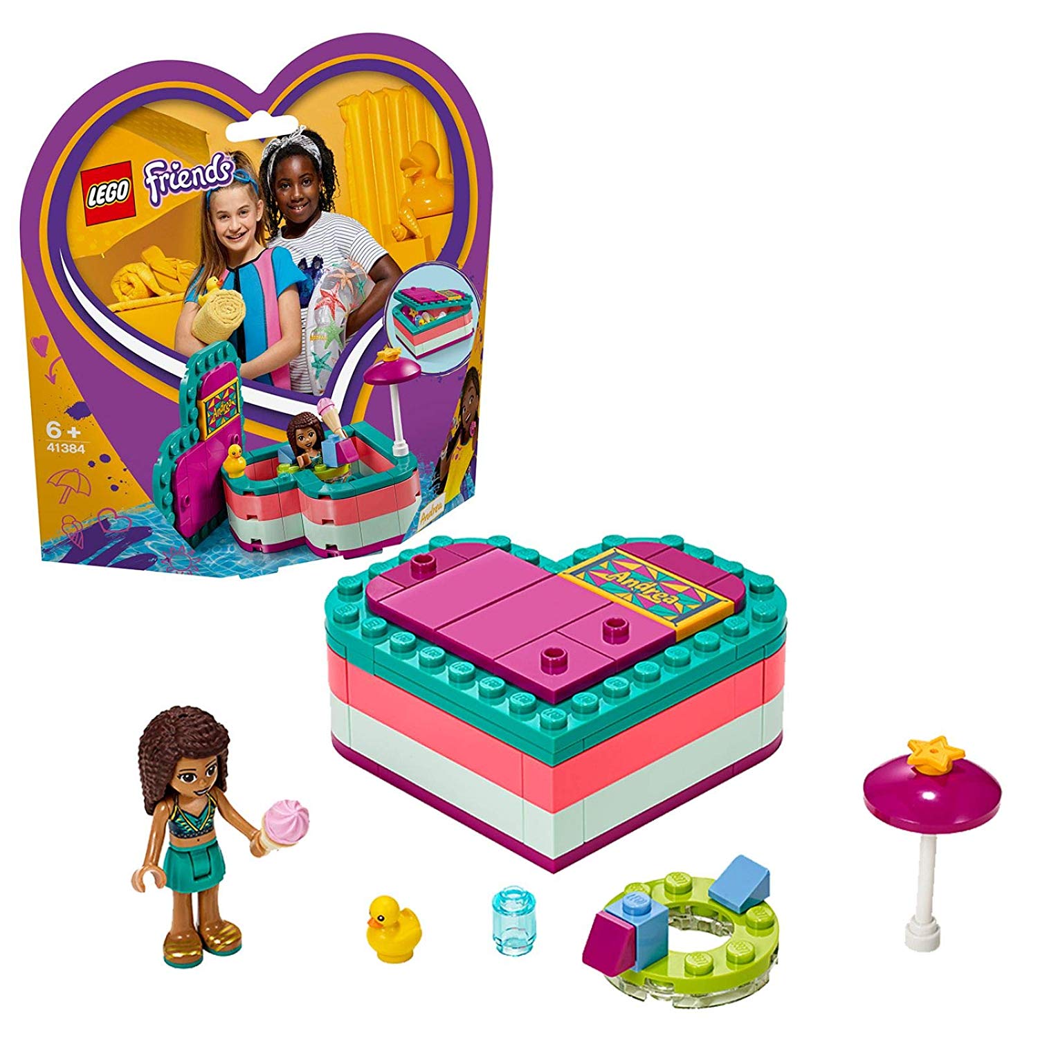 Lego Friends 41384 Andreas Summer Heart Box, Construction Set