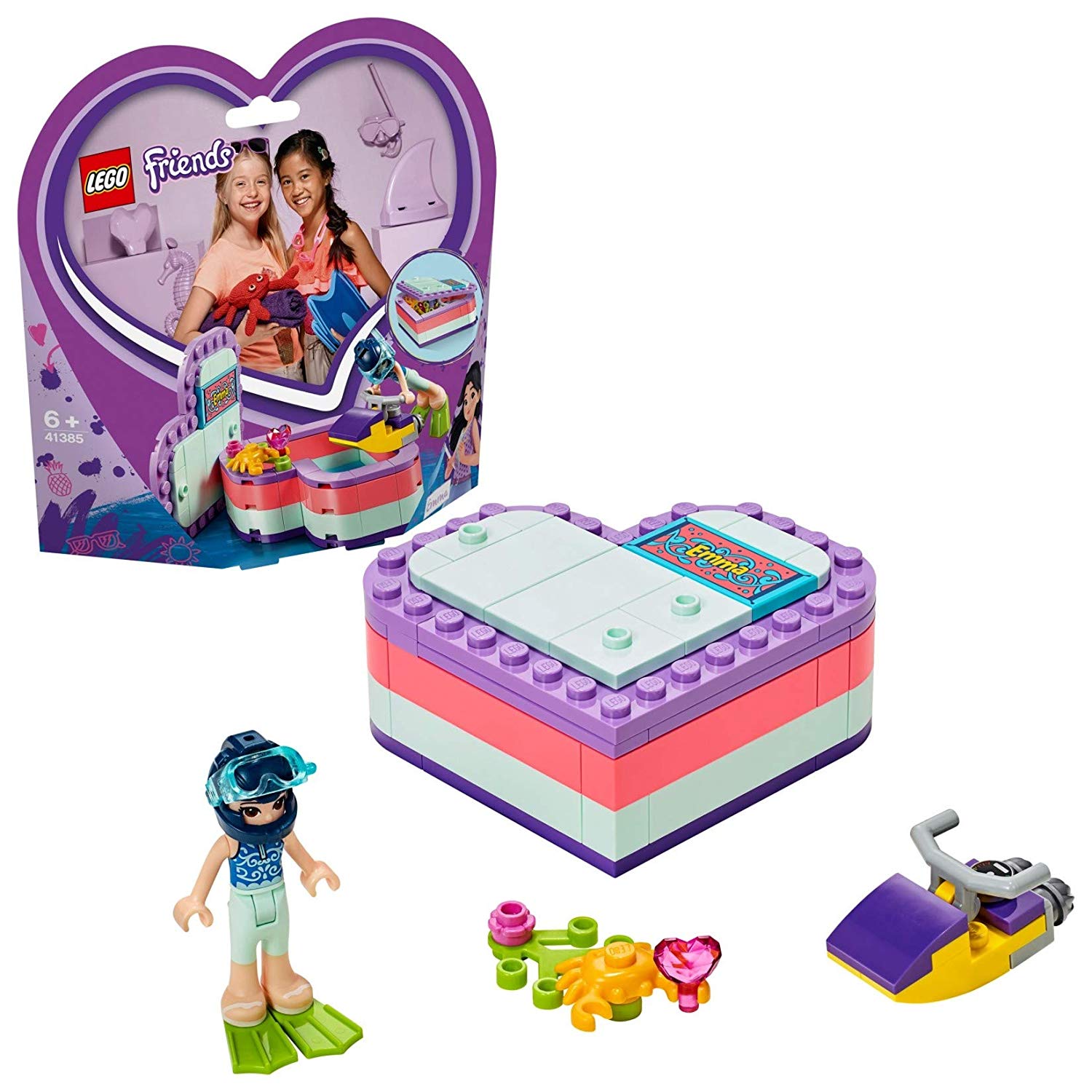 Lego Friends 41385 Emmas Summer Heart Box, Construction Set