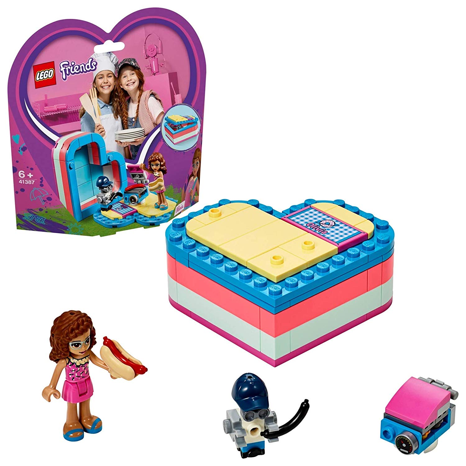 Lego Friends 41387 Olivias Summer Heart Box, Construction Set