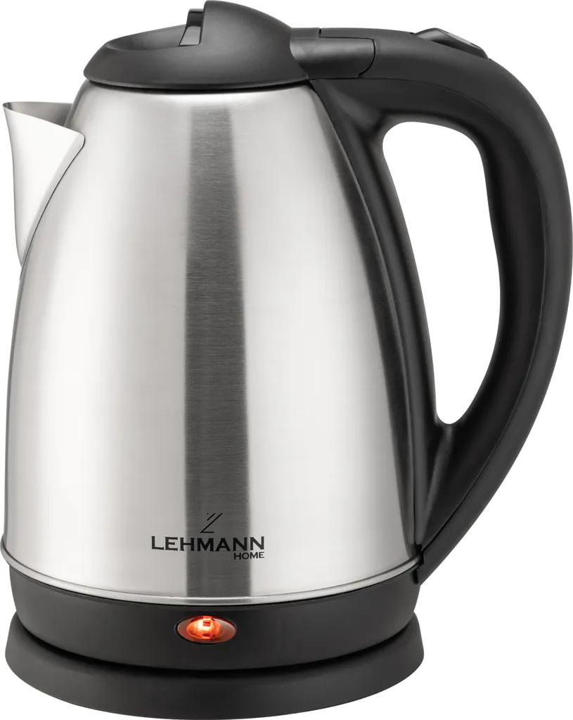 Lehmann Stainless Steel Electric Kettle 1.8 L, 2200 W, for Baby Food, Tea, Coffee, Automatic Shut-Off and Overheating Protection