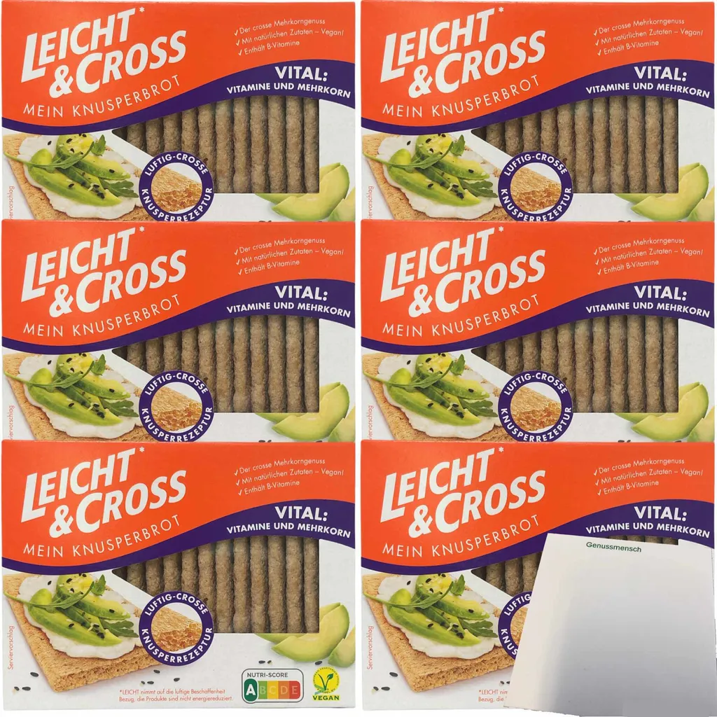 Light&Cross Crunchy Bread Vital Pack of 6 (6x125g pack) + usy Block
