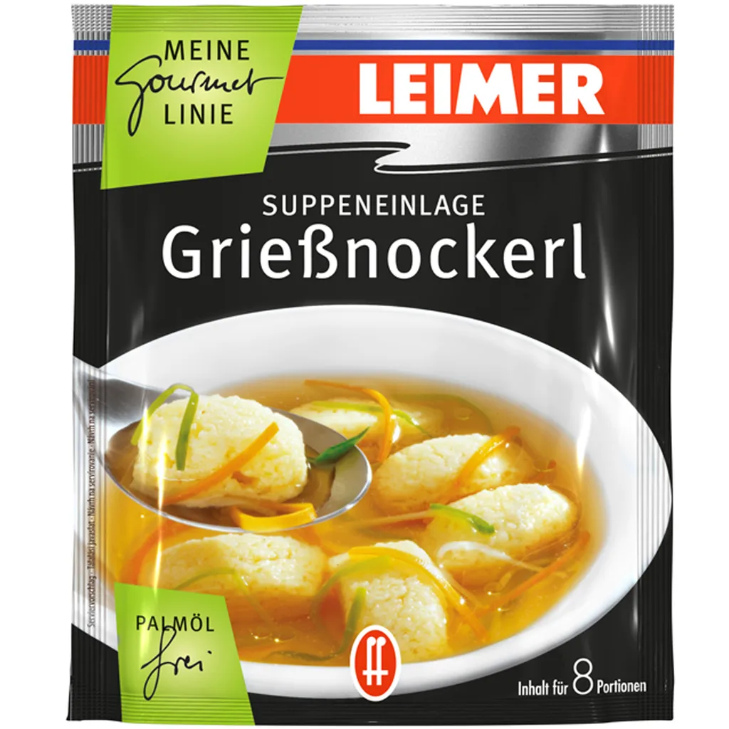 Leimer semolina dumplings, soup garnish for 8 servings, 100g, 5-pack 500g