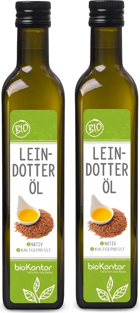 Camelina oil 2x 500 ml (1000 ml) I virgin and cold-pressed I 100% natural I raw food quality from bioKontor