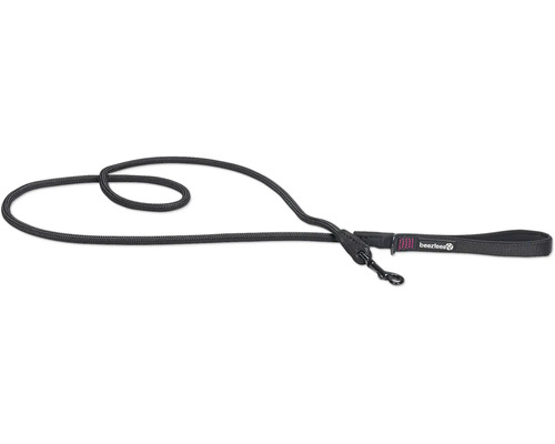 Beeztees Premium Parinca round black leash, 180 x 1 cm, length adjustable, nylon