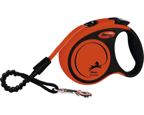 Flexi Xtreme Tape XS 3m retractable leash, orange/black, up to 15 kg