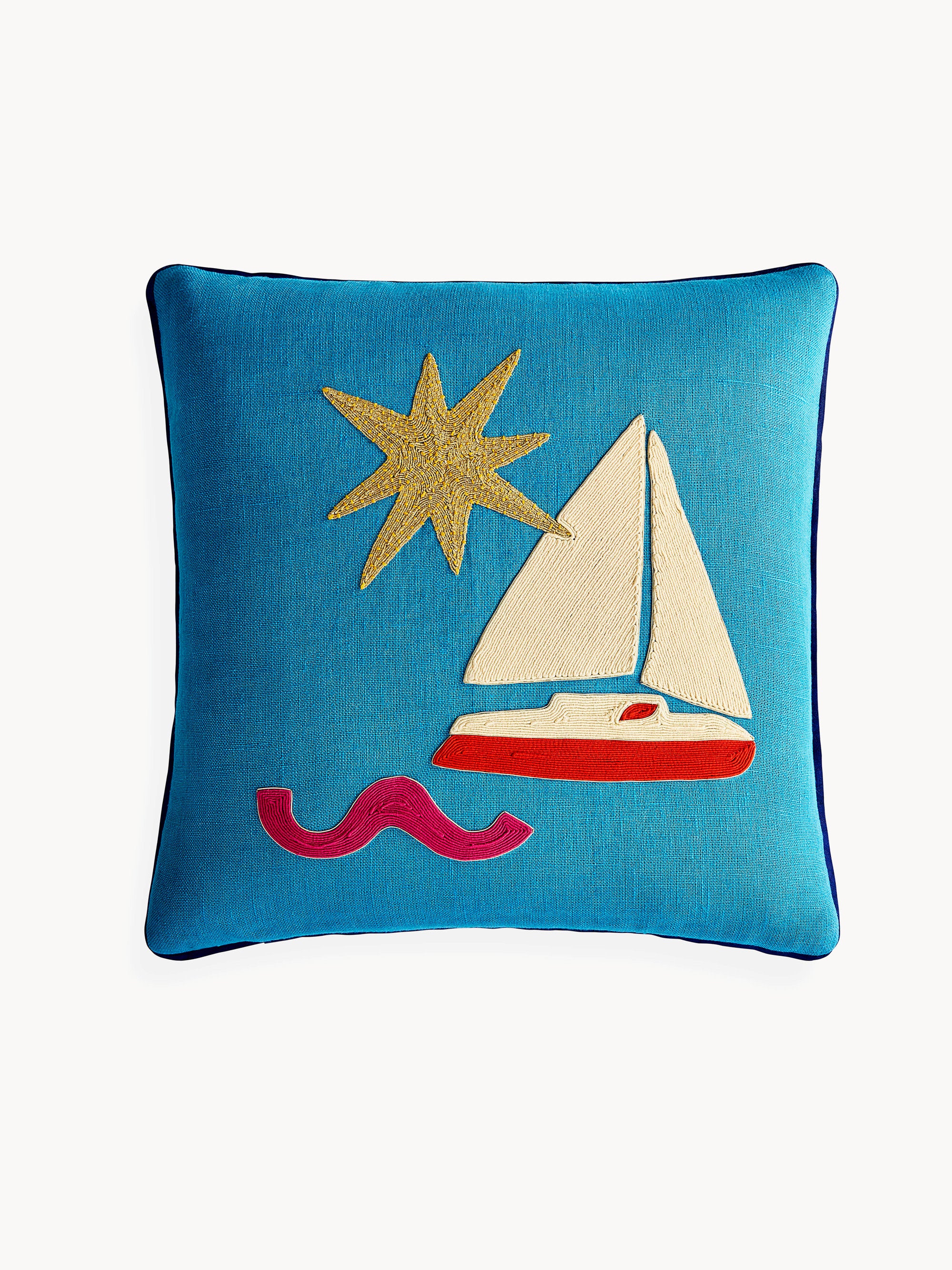 Jonathan Adler Linen cushion Playa