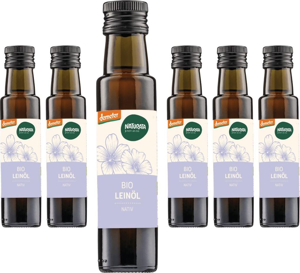 Naturata Linseed oil, virgin, Demeter, 6 x 100ml