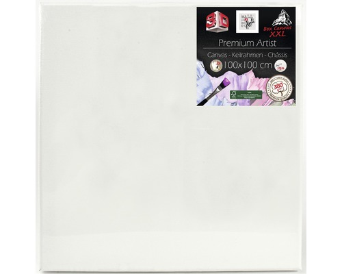 Double-thick canvas for painting, 100x100 cm