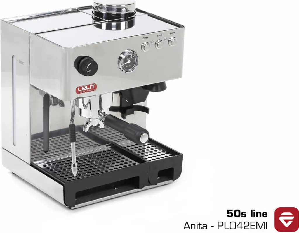 Lelit PL042EMI Manual Espresso Machine, 2.7 l, Steel Grey