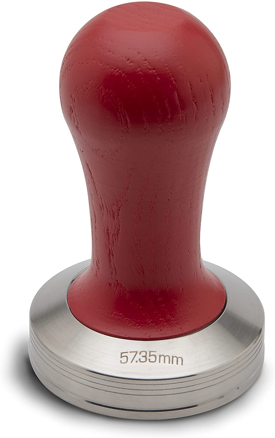 Lelit PLA471R Tamper for LELIT57 Filter, Stainless Steel, Red Wooden Handle