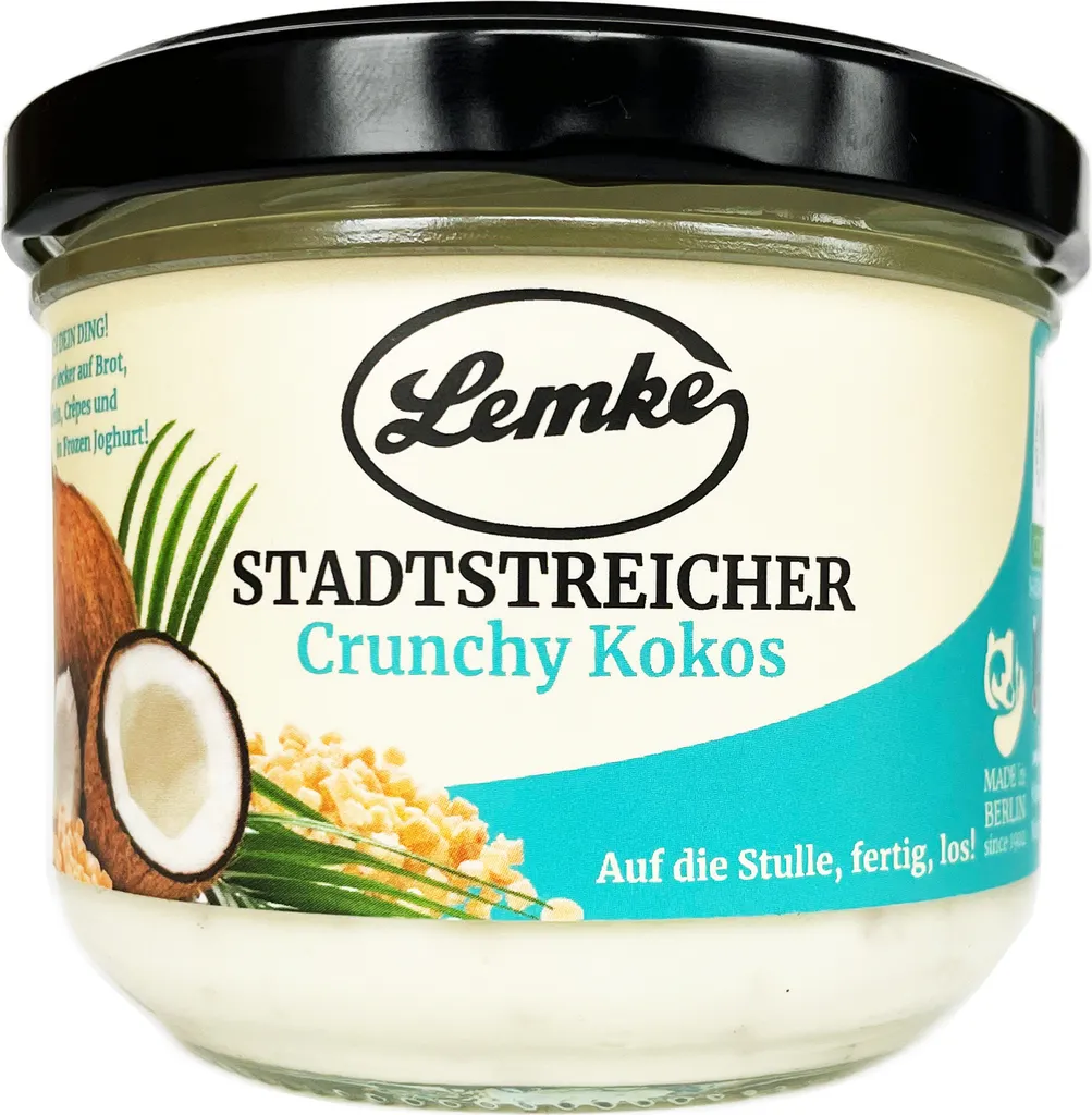 Georg Lemke Lemke Stadtstreicher Crunchy Coconut, 250g | Crispy coconut cream with the finest coconut flavor