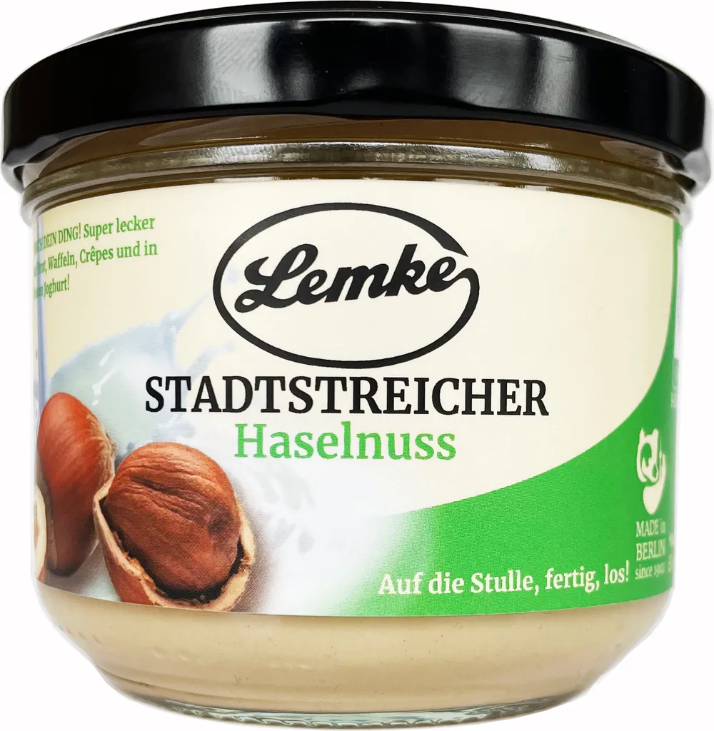 Georg Lemke Lemke Stadtstreicher Hazelnut Cream, 250g | Creamy hazelnut cream made from the finest hazelnuts