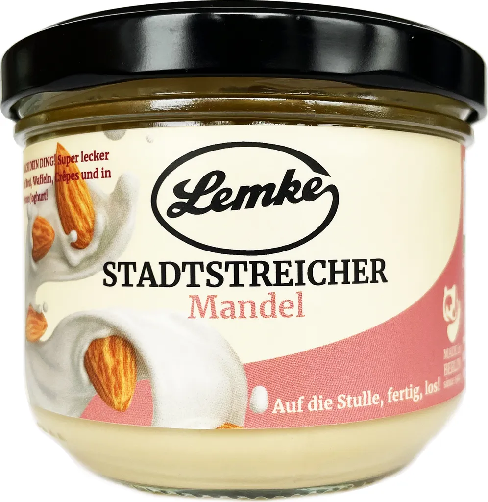 Georg Lemke Lemke Stadtstreicher Almond Cream, 250g | Fine, creamy almond cream for bread and pastries