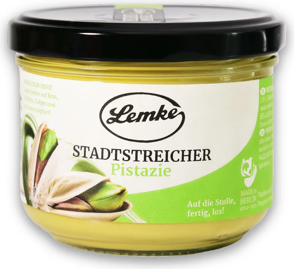 Georg Lemke Lemke City Stroller Pistachio Cream | Creamy pistachio spread – Finest taste from 18% pistachios