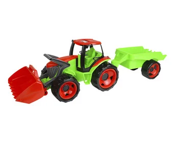 LENA® GIGA TRUCKS Tractor with front loader & trailer