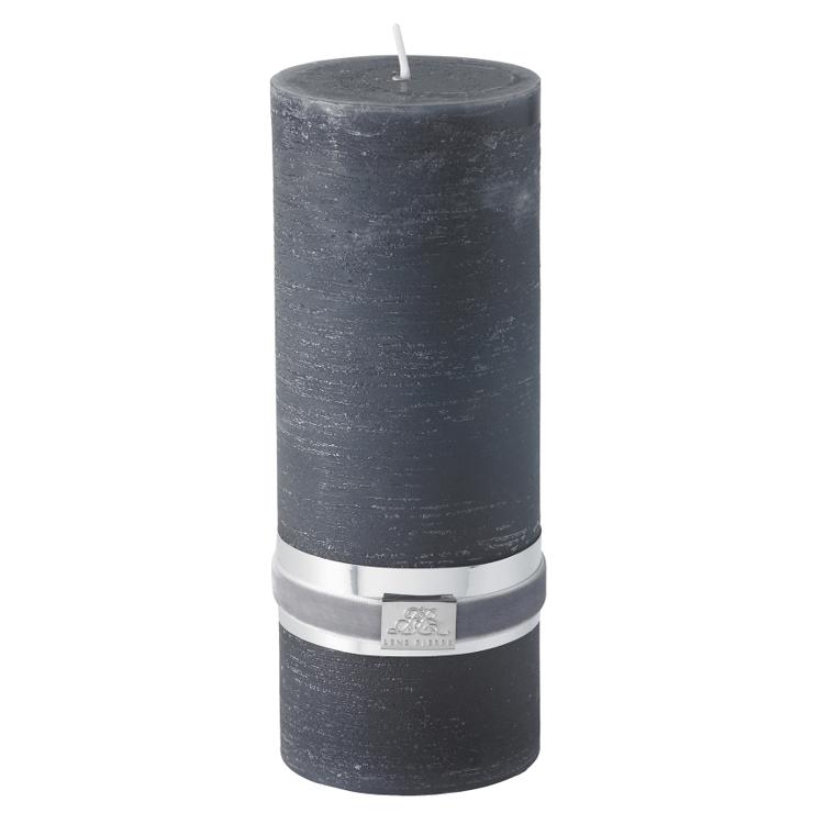Lene Bjerre Rustic Candle Dark Gray Ø7,5Cm