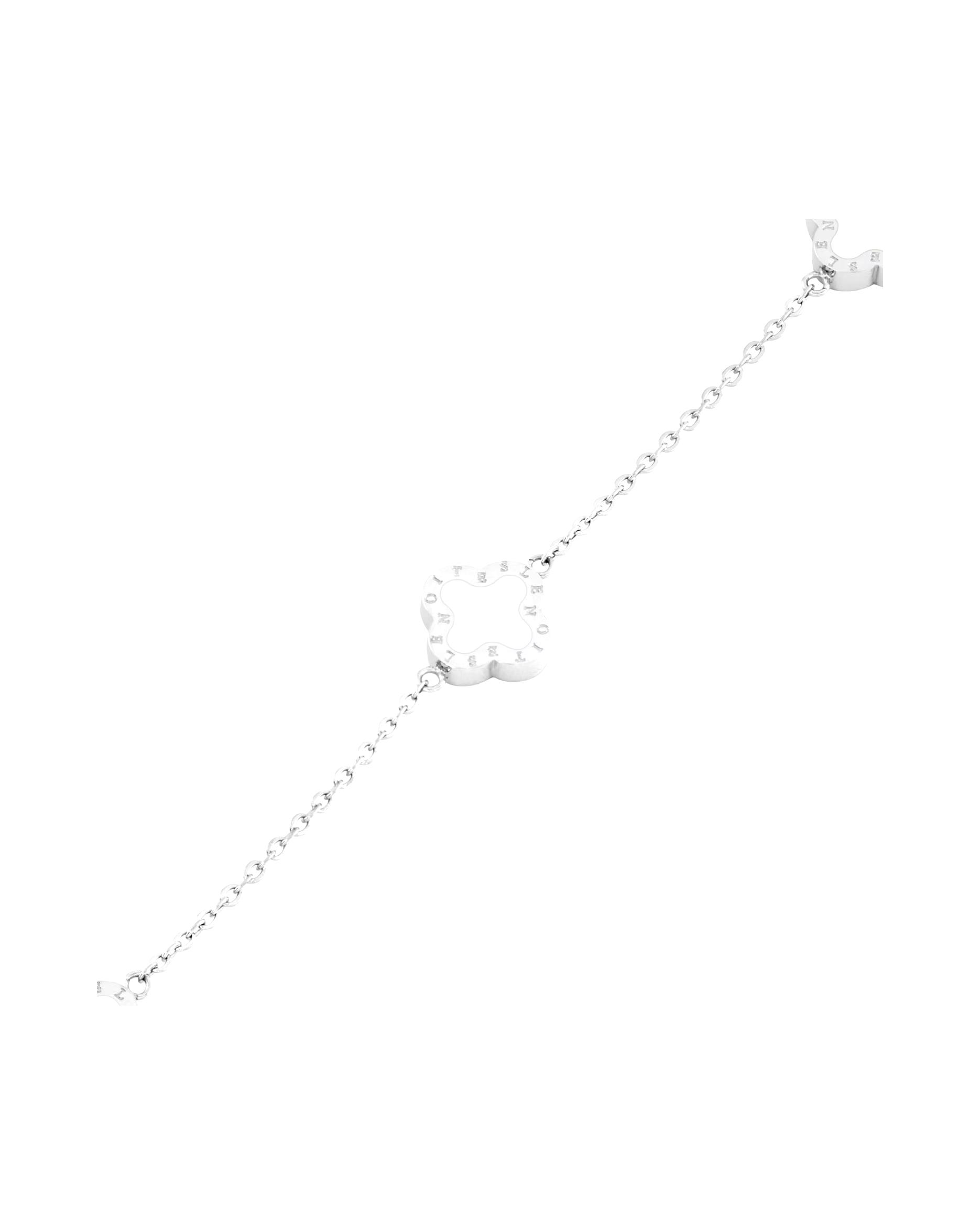Lenoites Bracelet Bracelet Four-leaf Clover Mini 22 silver coloured
