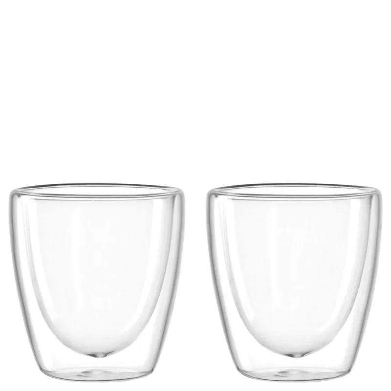 Leonardo Duo: Double-walled espresso cups, set of 2, capacity: 100 ml, diameter: 6 cm, height: 8 cm