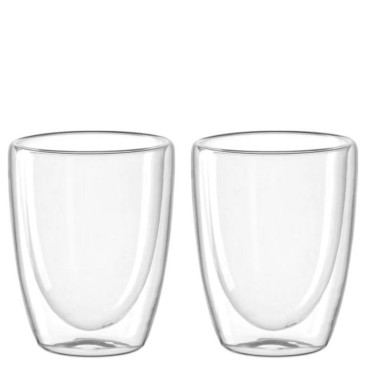 Leonardo, Duo: double-walled coffee mugs, set of 2, contents: 300 ml, D: 9 cm, H: 12 cm