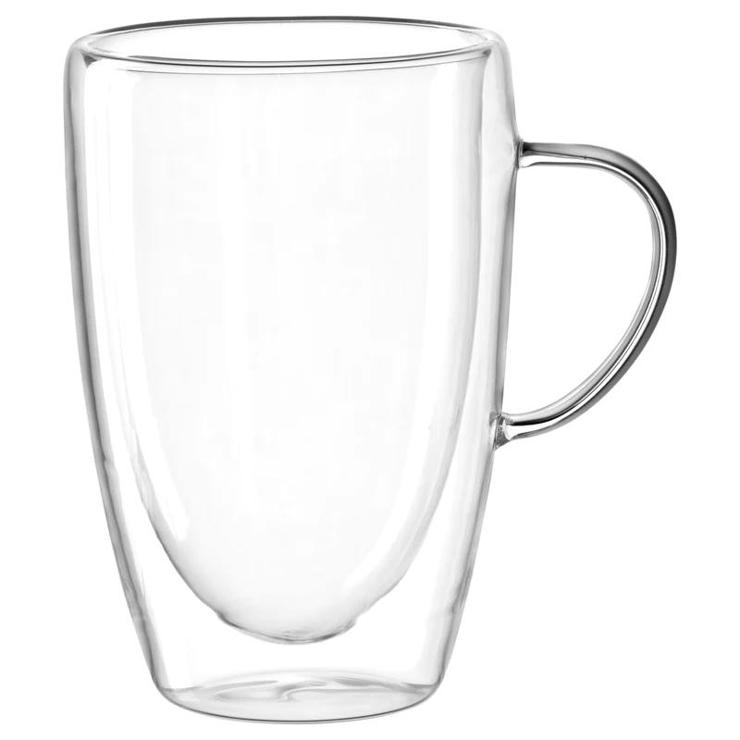 Leonardo, Duo: double-walled latte macchiato cup, contents: 400 ml, D: 9 cm, H: 13 cm