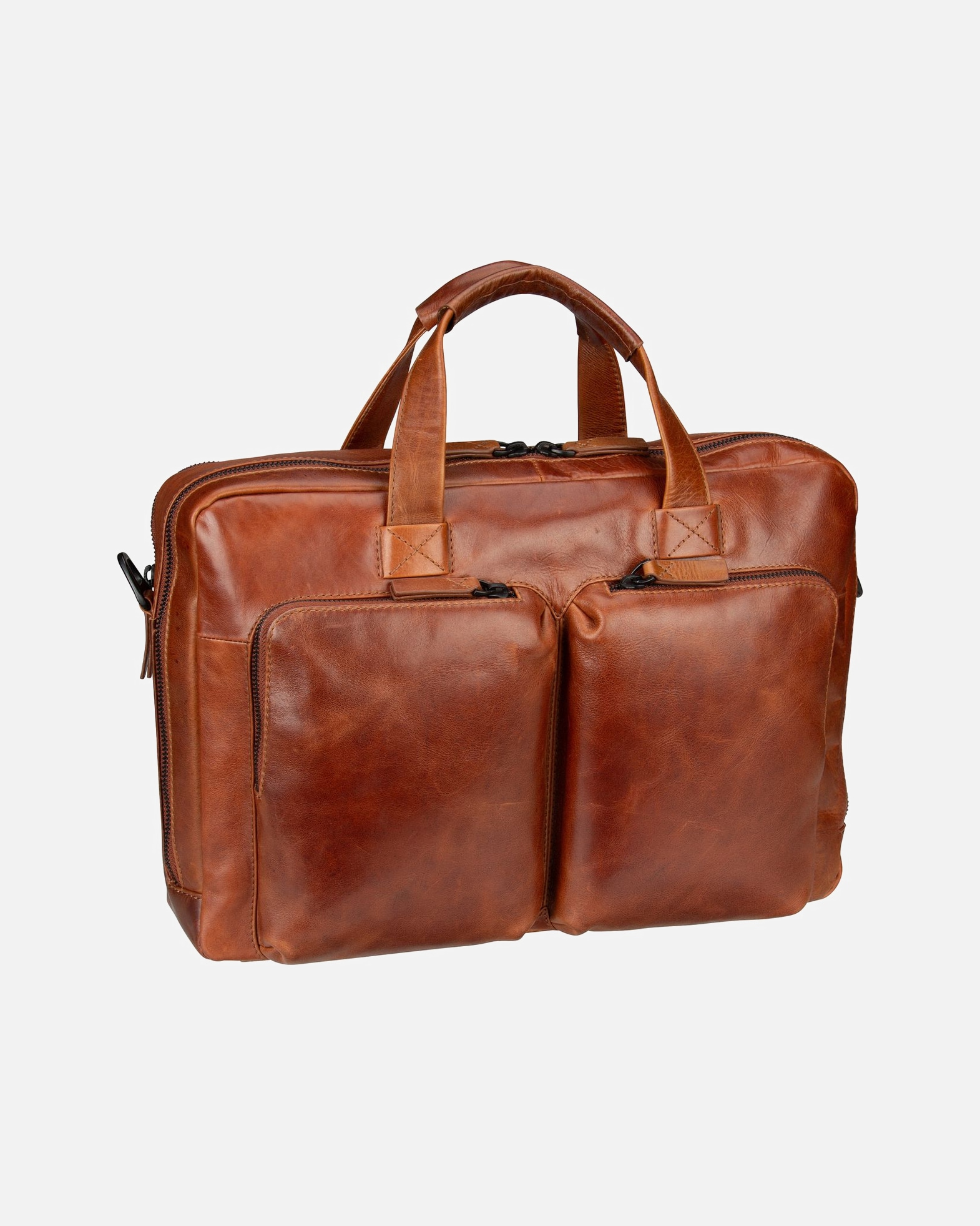 Leonhard Heyden laptop bag briefcase Porto 7811 Braun