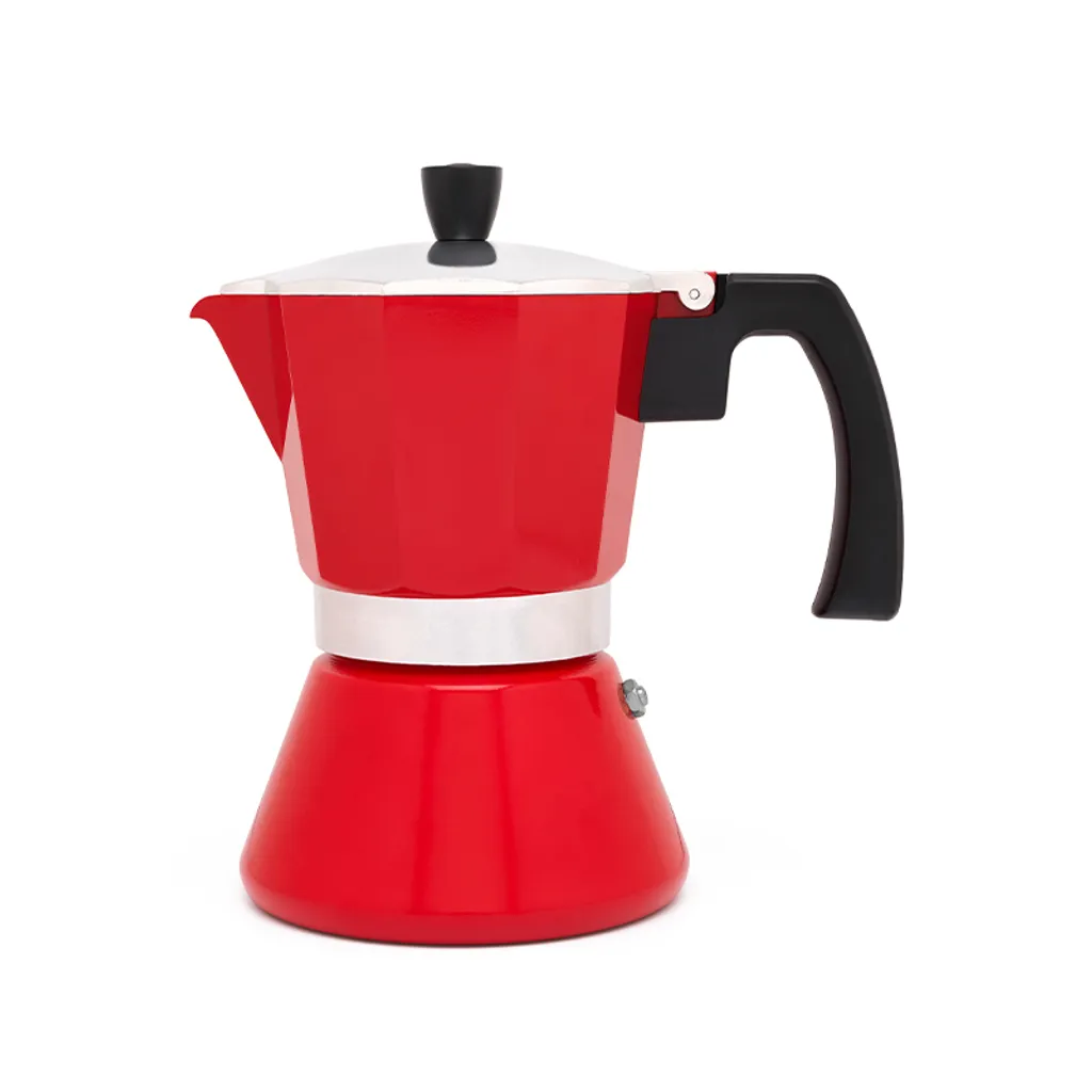 Leopold Vienna Espresso Maker 6 Cups/Red/Induction LV113007