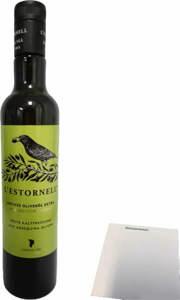 L’Estornell Vea Native Olive Oil Early Harvest 100% Arbequina (500ml bottle) + usy Block 500 ml