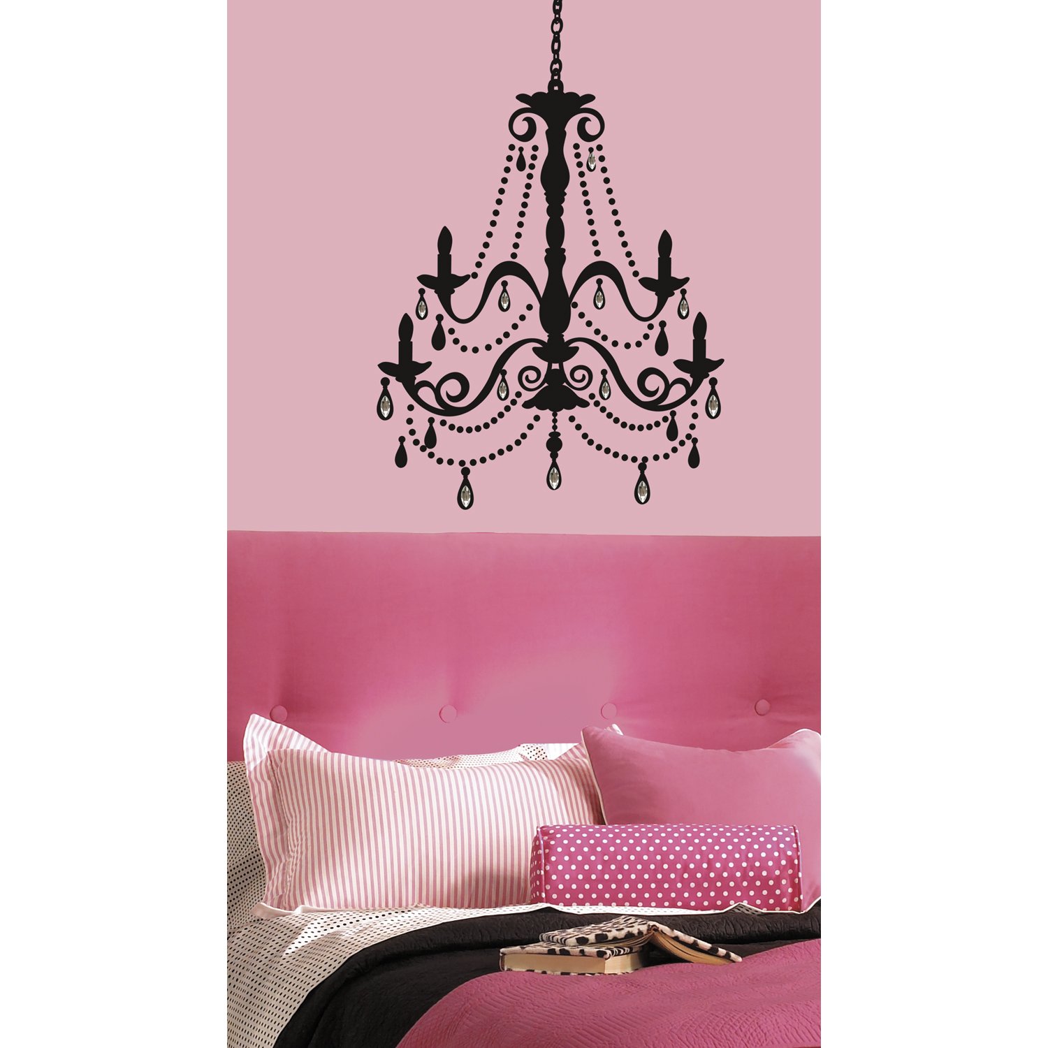 RoomMates Rmk1805Gm Chandelier With Gems Peel and Stick Giant Wall Decal