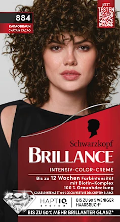 Schwarzkopf Brillance Hair color 884 Cocoa Brown, 1 pc.