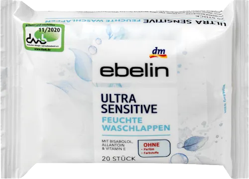 ebelin Ultra-sensitive washcloths, 20 pieces