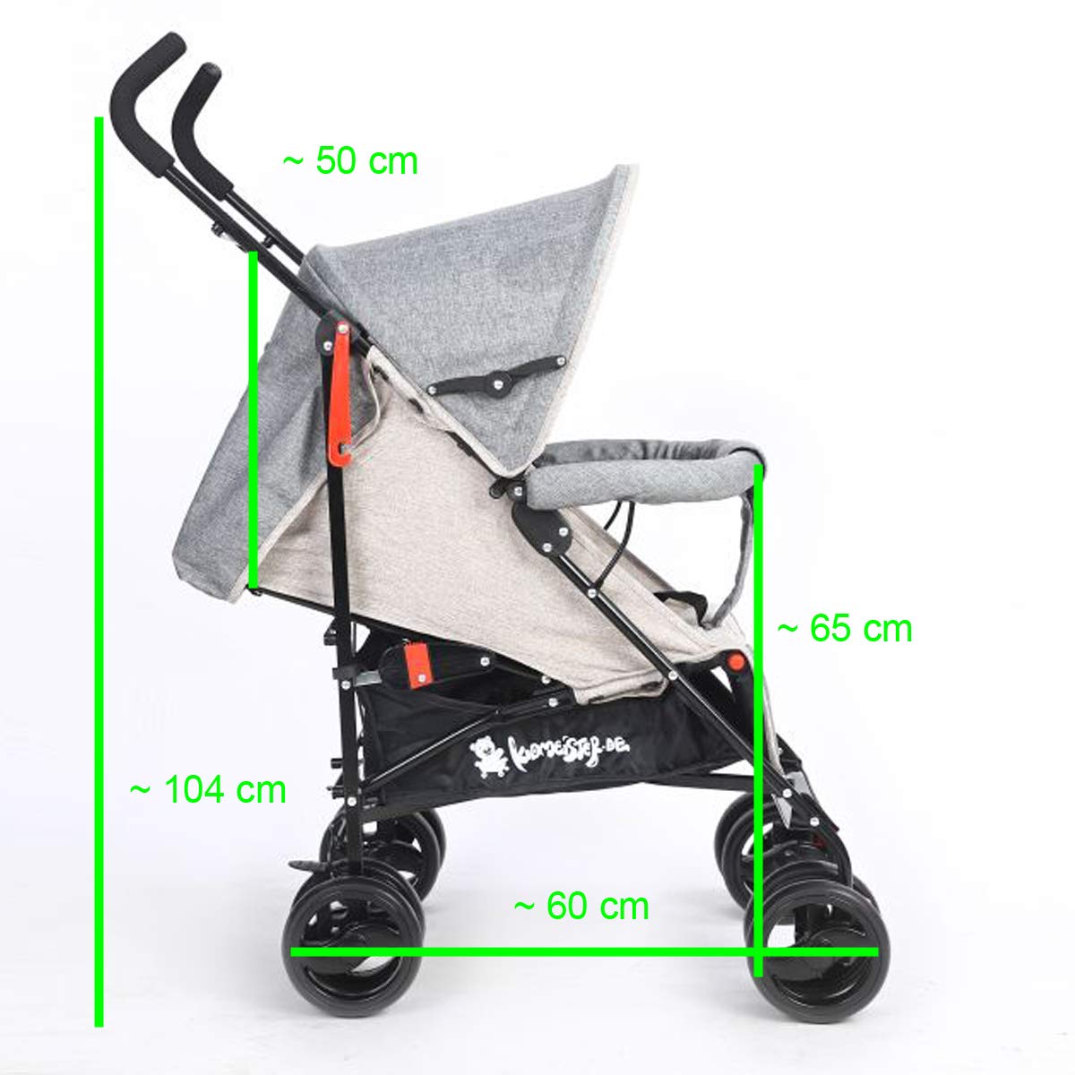 Kidmeister S9 Buggy Jogger Pushchair / Pushchair / Pushchair / Pushchair / Reclining Position with Multiple Adjustable Backrest beige