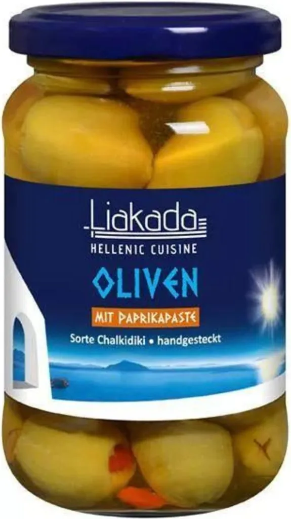 Rila Liakada Green Olives with Paprika Paste, 330g