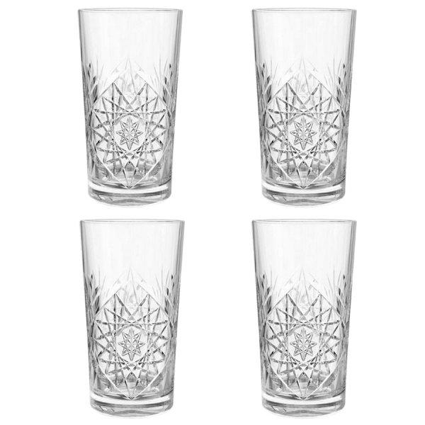Libbey Hi-Ball Hobstar long drink glass (set of 4)