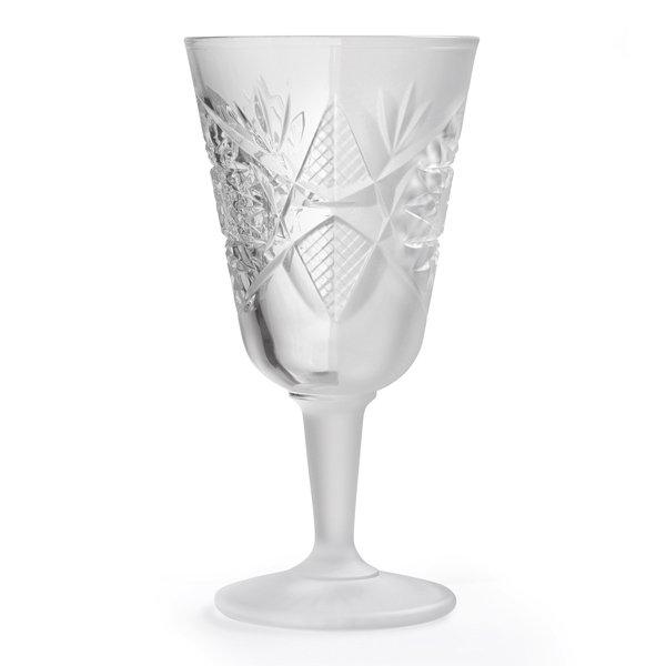 Libbey wine glass Hobstar matt