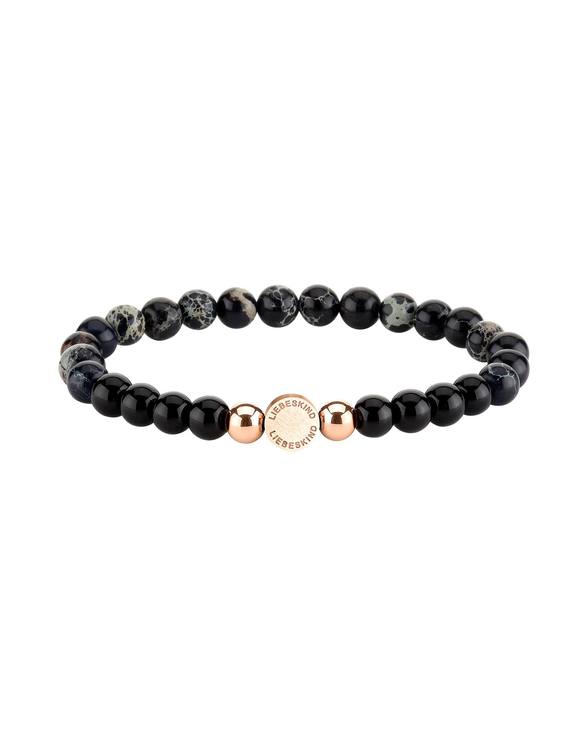 Liebeskind bracelet bracelet stone, stainless steel, stainless steel rosé, schwarz