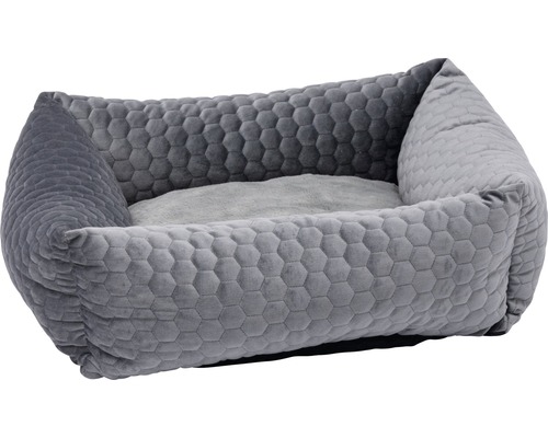 Karlie Velvet lounger bed 45 x 45 x 23 cm gray