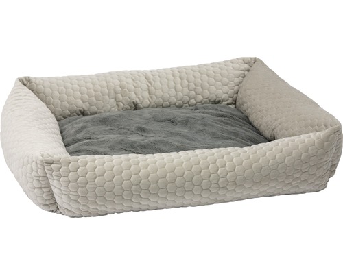 Karlie Velvet lounger bed 80 x 70 x 22 cm beige