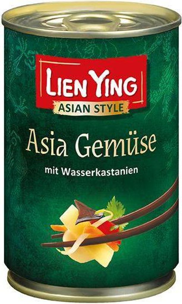 Rila Lien Ying Asian Vegetables with Water Chestnuts 400g Can Mixed Vegetables with Wood Ear Mushrooms 400g