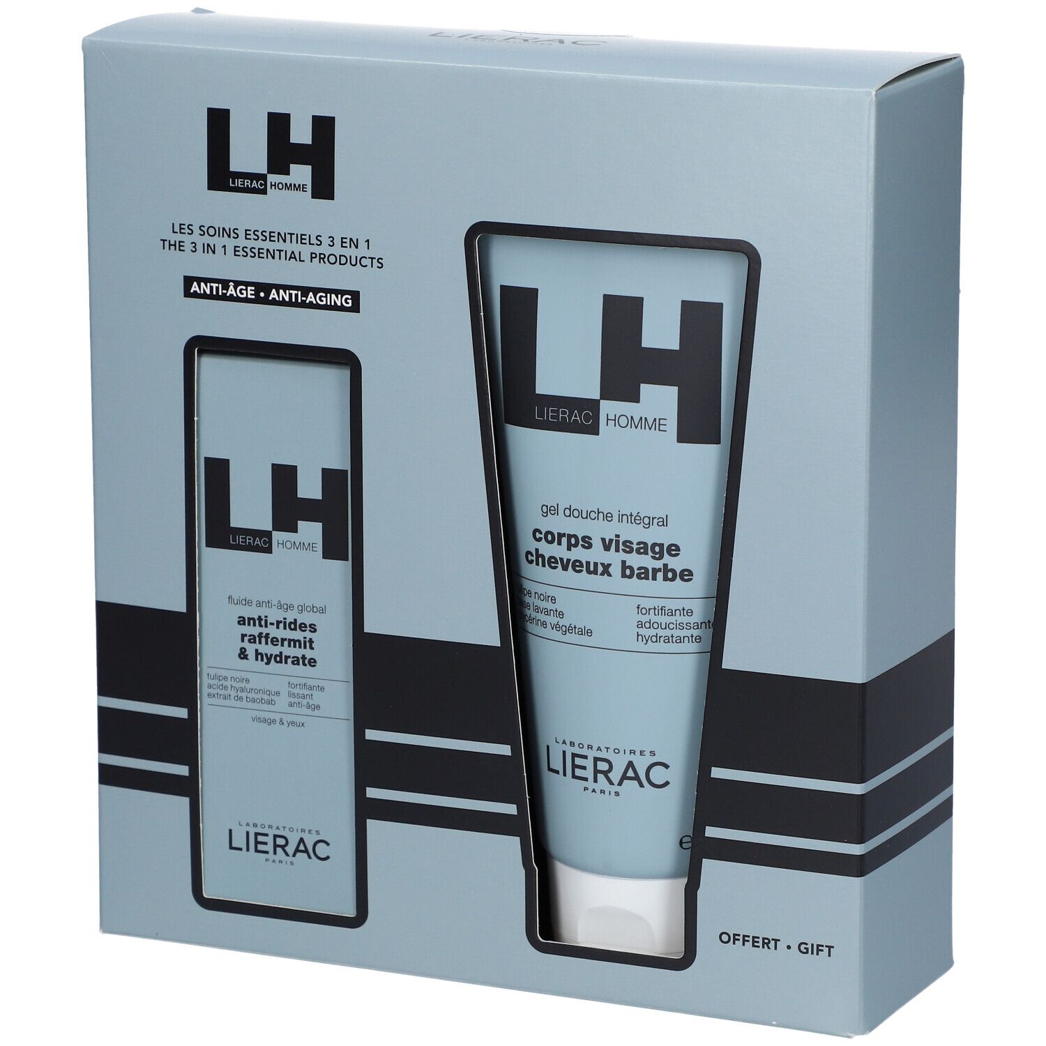 LIERAC SET ANTI AGING FLUID + SHOWER GEL 1 St