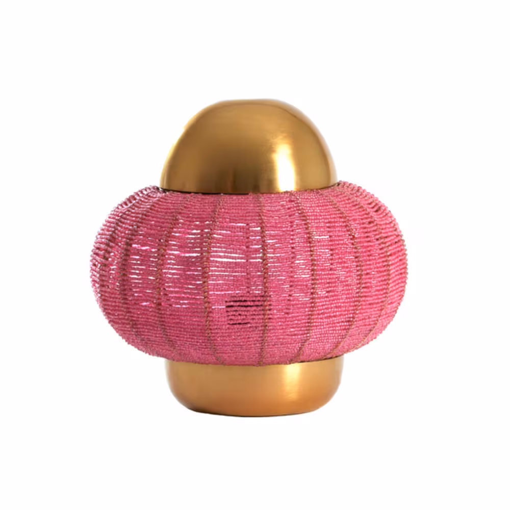 Light & Living CETARA TABLE LAMP Ø25x26 cm, Lamp, Metal, Pink Bronze