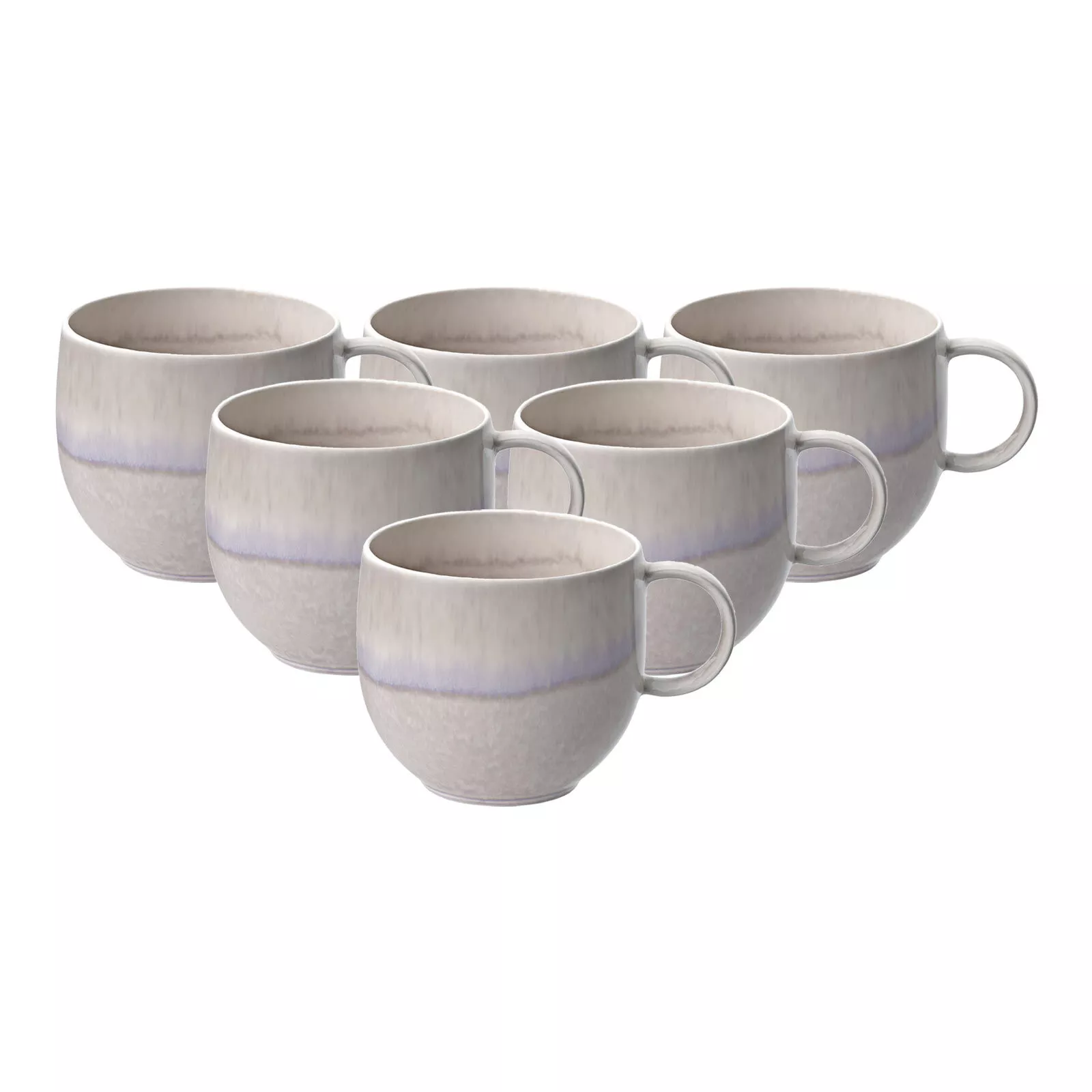like.Villeroy & Boch HANDLE MUG Perlemor Sand beige 290 ml set of 6
