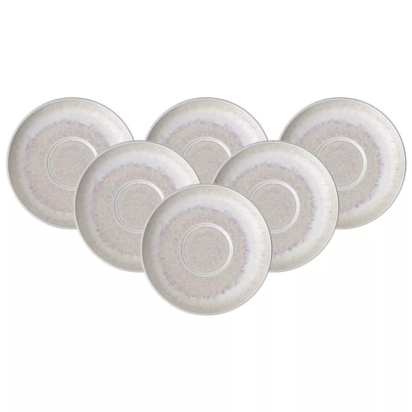 like.Villeroy & Boch coffee saucers Perlemor Sand beige ø 16.1 cm 6-piece set