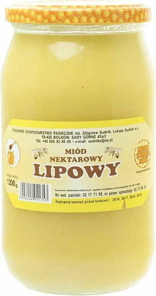 RODZINNE GOSPODARSTWO PASIECZNE SUDNIK Lime honey nectar 1200g SUDNIK