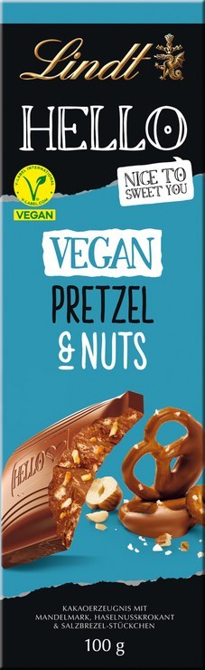 Lindt HELLO Vegan Pretzel & Nuts board