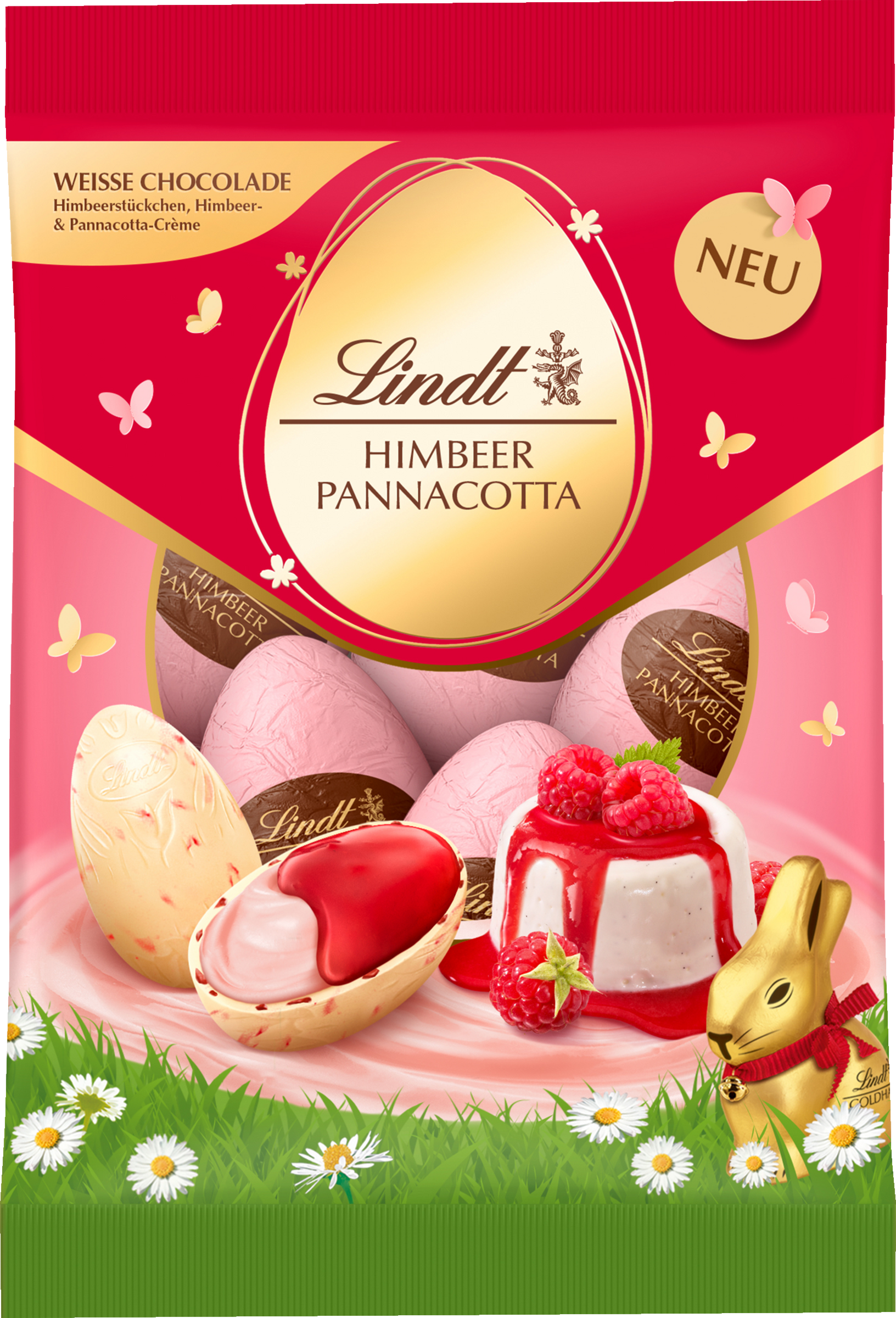 Lindt Raspberry Pannacotta Eggs 90g