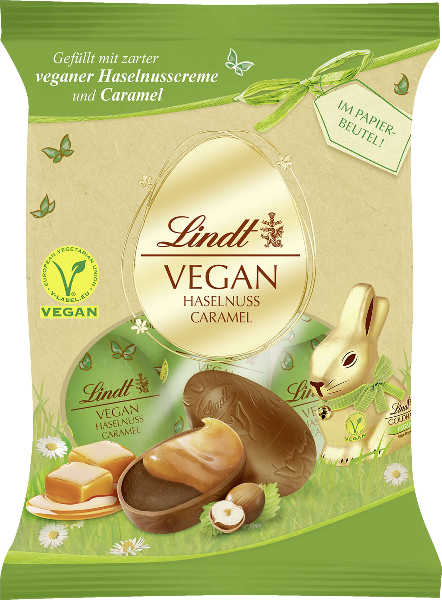 Lindt Vegan Hazelnut Caramel Eggs 90g