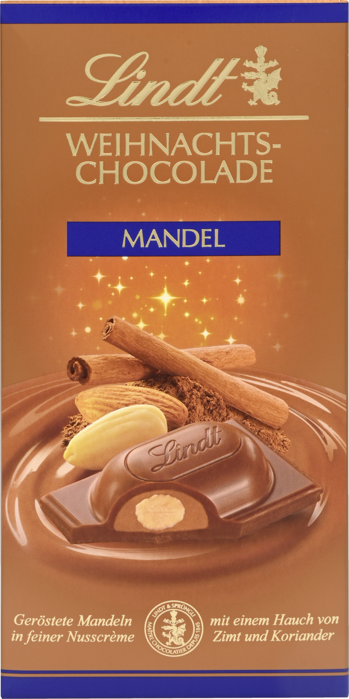 Lindt Christmas Chocolate Almond 100g